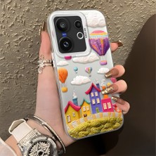 HONTINGA Vivo X200 Fe ile Uyumlu Kılıf Silikon Kenar Sert Arka Kamera Koruyucu Basitlik Anti Düşme Kamera Korumalı Balon Desen Couple Telefon Kılıfı Kadın ve Erkek Için Uygundur K1-1347