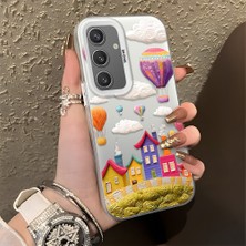 HONTINGA Samsung Galaxy S24 ile Uyumlu Kılıf Silikon Kenar Sert Arka Kamera Koruyucu Basitlik Anti Düşme Kamera Korumalı Balon Desen Couple Telefon Kılıfı Kadın ve Erkek Için Uygundur K1-1347
