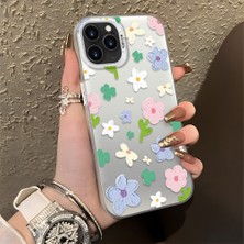 HONTINGA iPhone 11 Pro Max ile Uyumlu Kılıf Silikon Kenar Sert Arka Kamera Koruyucu Basitlik Anti Düşme Kamera Korumalı Çiçekli Desen Couple Telefon Kılıfı Kadın ve Erkek Için Uygundur K1-1352
