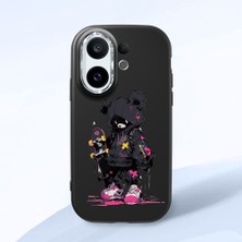 HONTINGA Vivo X200 Fe ile Uyumlu Kılıf Kamera Korumalı Düşüme Önleyici Kamera Koruyucu Siyah Yumuşak Silikon Couple Telefon Kılıfı Ayı Desenli K4-0372