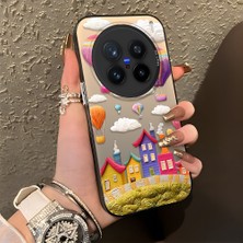 HONTINGA Vivo X200 Pro ile Uyumlu Kılıf Silikon Kenar Sert Arka Kamera Koruyucu Basitlik Anti Düşme Kamera Korumalı Balon Desen Couple Telefon Kılıfı Kadın ve Erkek Için Uygundur K1-1347