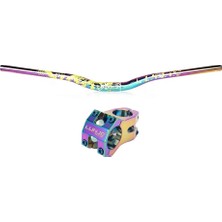 Lunje Rainbow Sarı Alüminyum 780MM Bisiklet Gidon Boğaz Seti