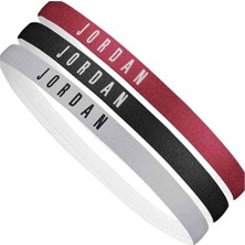 Nike Jordan Headbands   Saç Bandı 3 Pk Kırmızı Siyah Gri Materyal Standart Beden J.000.3599.626.OS-KırmSyhGri