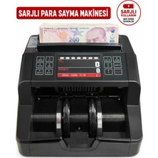 AlGeliyo Şarjlı Seyyar Kablosuz Karışık Para Sayma Makinesi, Tl ve Euro Karışık Sayım - Dolar Adet Sayım + Müşteri Ekranı