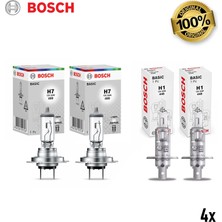 Bosch Far Ampul H7 + H1 Set Halojen 12V 55W (4 Adet)