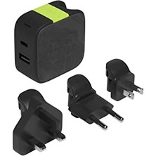 Grains Global By - Instantcharger 65W 2 USB Şarj Cihazı, Siyah
