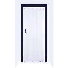Dekoraks Beyaz Akordeon Kapı 87 x 200 cm Sert PVC Materyal ile Dayanıklı ve Şık Tasarım