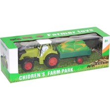 Birlik Oyuncak Çiftlik Traktör Farmer Toys 0488-273 Yeşil Renkli Oyuncak Kamyon ve İş Makinesi