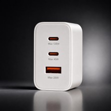 Type C Uyumlu 120W Kadar Destekli 3 Farklı Girişli Turbo Hızlı Şarj Aleti