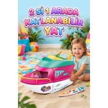 Farbu Oyuncak 2’si 1 Arada Katlanabilir Açılabilir Ev-Yatlı Sörf Tahtalı ve Oyuncak Bebekli Oyuncak Seti