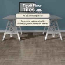 Grains Global Tivoli Kendinden Yapışkanlı Yer Karosu, 45 - 30,48 cm x 30,48 Cm, Kömür Grisi Ahşap - Soyma ve Çubuk, Mutfak, Yemek Odası, Yatak Odası, Bodrum ve Banyolar Için Kendin Yap Zemin,