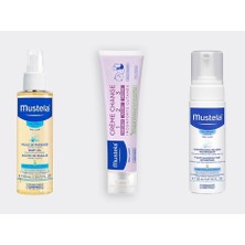 Mustela Bebek Bakım Seti 100 ml Pişik Kremi 150 ml Köpük Şampuan Hassas Ciltler İçin Özel