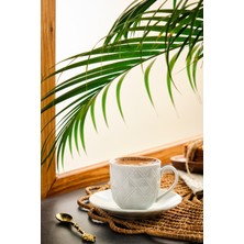 UltraMint Şık 6 Kişilik Kahve Fincan Takımı, 90 Ml, Modern Tasarım
