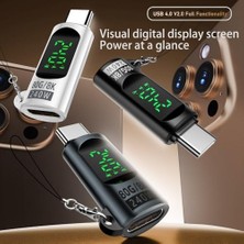 Grains Global Type C To Type C 240W 80GBPS Dijital Göstergeli Şarj ve Veri Aktarımı Otgjk