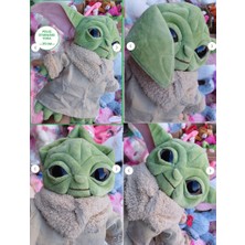 Oyuncak Sahili Baby Yoda Star Wars Kürklü Kumaş Grogu Bebek Yoda Figür Peluş 35CM Oyuncak A Kalite