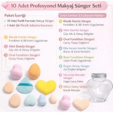Grains Global 10 Adet Profesyonel Makyaj Süngeri Seti,fondöten, Kapatıcı, Kontür ve Allık Için Beauty Süngerleri, Yumuşak, Ultra Emici, Lateks Içermeyen Kozmetik Sünger, Islak ve Kuru Kullanım (Kalp 1 Set)