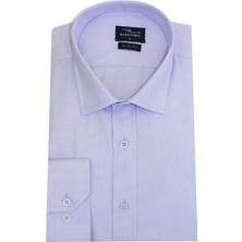 Rasstmen Uzun Kol Slim Fit Armürlü BGL-ST01462 Erkek Gömlek Düz Desen % 45 Polyester % 55 Pamuk