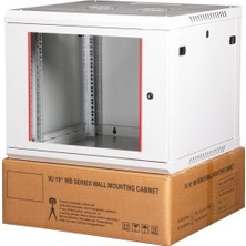 LANDE - 9U 19" Duvar Tipi Rack Kabinet – Genişlik: 600 mm | Derinlik: 600 mm – Açık Gri (Demonte)