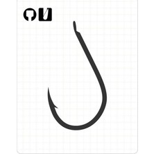 Fudo 1001 Chınu Black Nikel Olta İğnesi NO:5 21 Parça Güçlü Yapı ile Balık Avında İdeal
