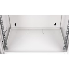 LANDE - 12U 19" Cam Kapaklı Duvar Tipi Rack Kabinet – Genişlik: 544 mm | Derinlik: 400 mm – Açık Gri (Demonte)