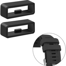 Caseonn Garmin Epix Pro (Gen 2) – Standard Edition | 47 mm Quickfit Saat Kordonu Köprüsü Siyah 2 Adet (22 Mm)
