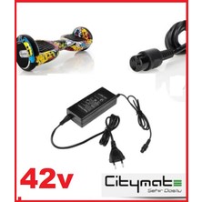 Ata Elektronik Citymate 42V 2A Hızlı Şarj Cihazı Elektrikli Kaykay Scooter Adaptör Tüm Marka Modellerle Uyumlu