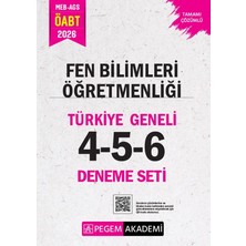 Pegem 2026 Öabt Meb-Ags Fen Bilimleri Öğretmenliği Türkiye Geneli 3 Deneme (4-5-6) Pegem Akademi Yayınları
