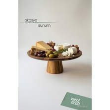 UltraMint Akasya Ayaklı Sunumluk - Servis Standı, 28 Cm, Şık ve Kullanışlı Tasarım