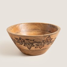 Chakra Foglia Ahşap Sunum Kasesi 25X25X11 cm Natural