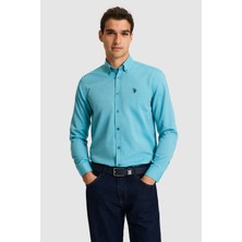 U.S. Polo Assn. Erkek Petrol Uzun Kollu Basic Gömlek 50324708-VR102