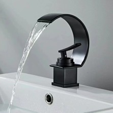 Fleko Wide Black Lavabo Bataryası