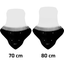 Gp Kompozit Regal Raptor Xsuv 125 2024-2025 Uyumlu Baskılı Ön Cam Şeffaf 70 cm