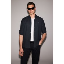 U.S. Polo Assn. Erkek Siyah Uzun Kollu Basic Gömlek 50324660-VR046