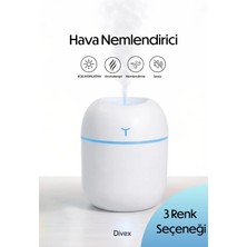 Divex Mini Hava Nemlendirici - Rgb Aydınlatmalı Ultrasonik Buhar Makinesi ve Aromaterapi Difüzörü