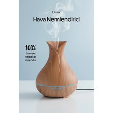 Divex Lale Tasarımlı Ultrasonik Hava Nemlendirici - 400ML Aromaterapi Difüzörü Gece Lambası