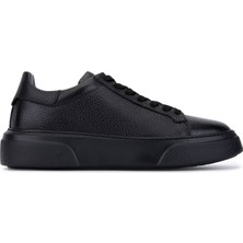 Tamer Tanca Erkek Hakiki Deri Siyah/siyah Sneakers & Spor Ayakkabı 1212 2501 Erk Ayk Y26 Syh Tbn/syh Fltr