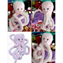 Oyuncak Sahili Ahtapot Peluş Oyuncak Büyük Hediyelik Sevimli Pembe Ahtapot Peluş Hayvan 40 cm