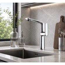 Fleko Gloria Krom Tall Lavabo Bataryası