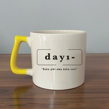 Mor Mürekkep Dayı - Baba Gibi Ama Daha Coolsarı Kulplu Prime Babalar Günü Hediyesi Bardak Kupa Fincan Mug