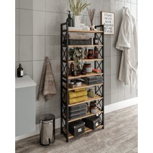 Mallbilia Dekoratif Banyo Düzenleyici Organiser Havluluk Peçetelik Çok Amaçlı Raf 8 Katlı