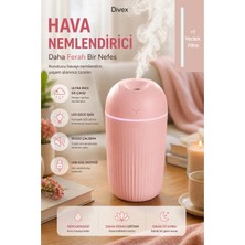 Divex Aromaterapi Hava Nemlendirici Difüzör 420 Ml, LED Gece Işıklı ve Sessiz Buhar Makinesi
