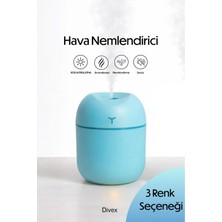 Divex Mini Hava Nemlendirici - Rgb Aydınlatmalı Ultrasonik Buhar Makinesi ve Aromaterapi Difüzörü