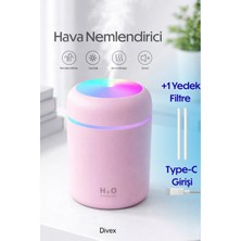 Divex Renk Değiştiren LED Işıklı Mini Hava Nemlendirici - Aromatik Buhar Difüzörü