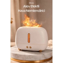 Divex Ultrasonik Hava Nemlendirici 250 ml | Sessiz LED Alev Efektli Aromaterapi Difüzör