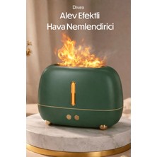 Divex Ultrasonik Hava Nemlendirici 250 ml | Sessiz LED Alev Efektli Aromaterapi Difüzör
