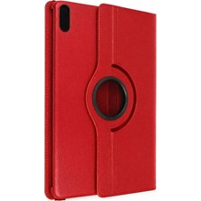 Marsilyan™- Huawei Matepad 11 10.9 360 Tablet Deri Kılıf - Kırmızı