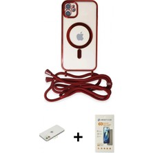 İlk El Grup Pilelistore™ iPhone 11 Kılıf Eksen Özel Seri - Siyah 6d Mat Seramik Hayalet Nano Ekran Koruyucu + Renkli Kamera Lens Koruma Cam - Tu