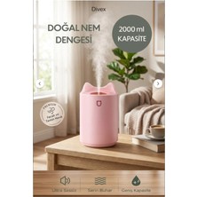 Divex Işıklı Ultrasonik Hava Nemlendirici Buhar Makinesi 2 Litre