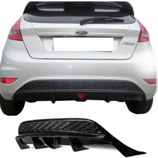 Tuning Vadisi Ford Fiesta Mk6 Difüzör Parlak Siyah Çakarlı Model Plastik Arka Difizör