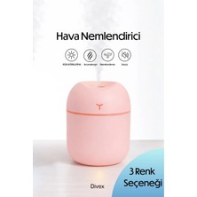 Divex Mini Hava Nemlendirici - Rgb Aydınlatmalı Ultrasonik Buhar Makinesi ve Aromaterapi Difüzörü